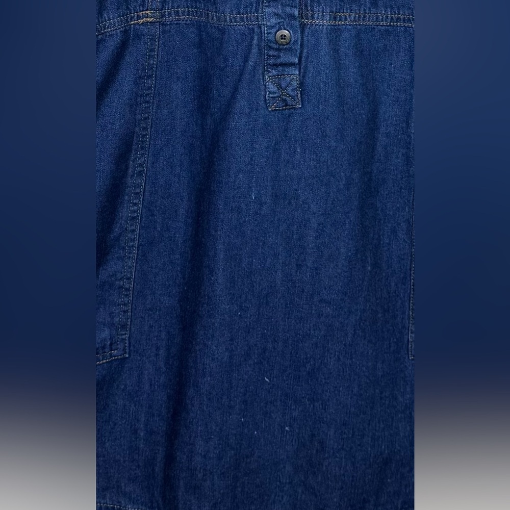 Free People Denim Shirt Dress Tunic Button Front Size Small - Picture 7 of 8